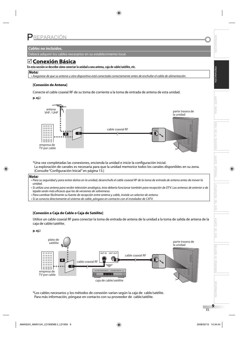 Reparación, Conexión básica | Emerson LD195EM8 7 User Manual | Page 57 / 96
