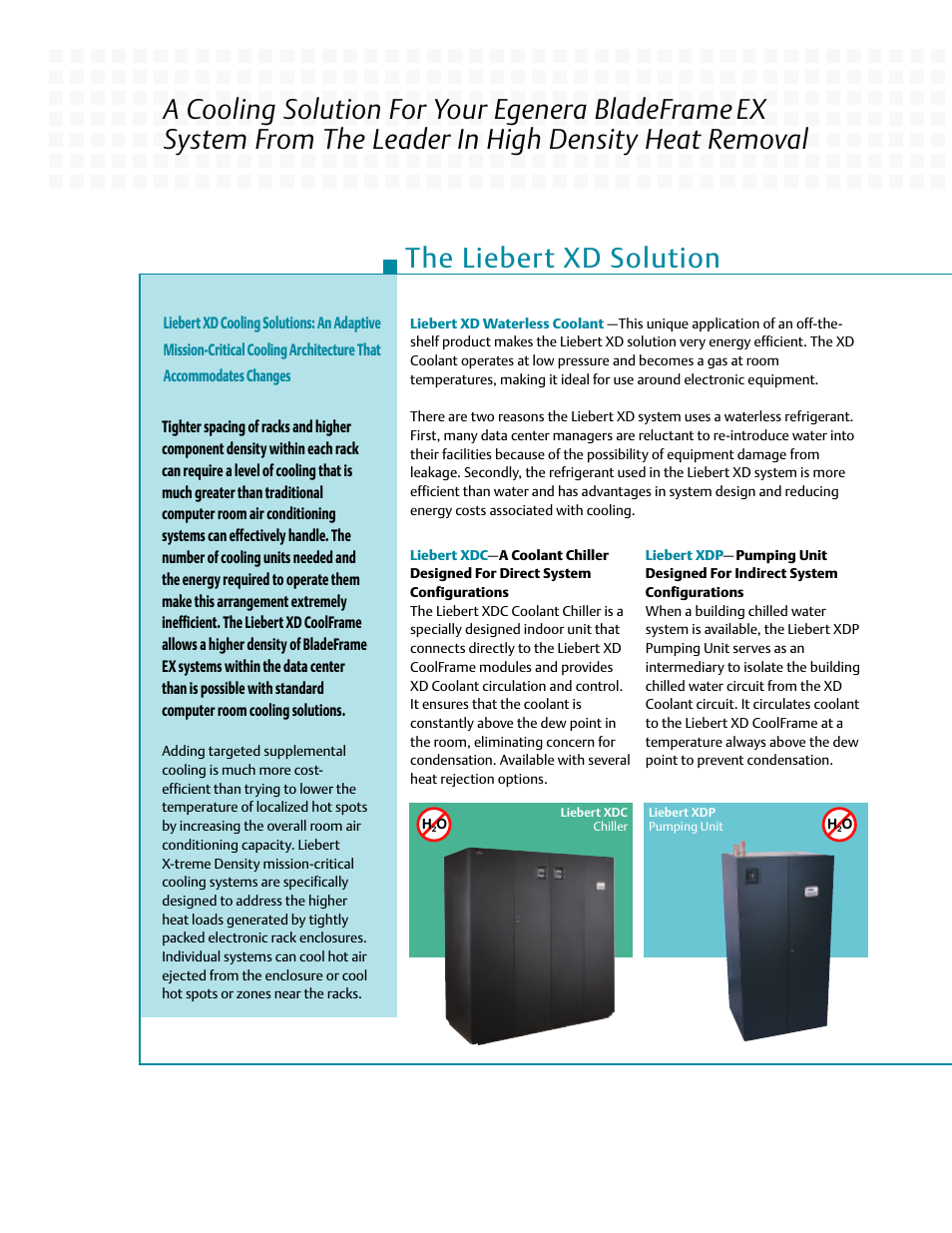 The liebert xd solution | Emerson Liebert XD CoolFrame User Manual | Page 2 / 4