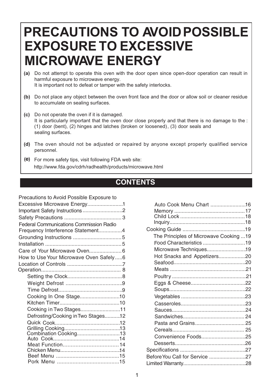 Emerson MWG9115SL User Manual | Page 2 / 30