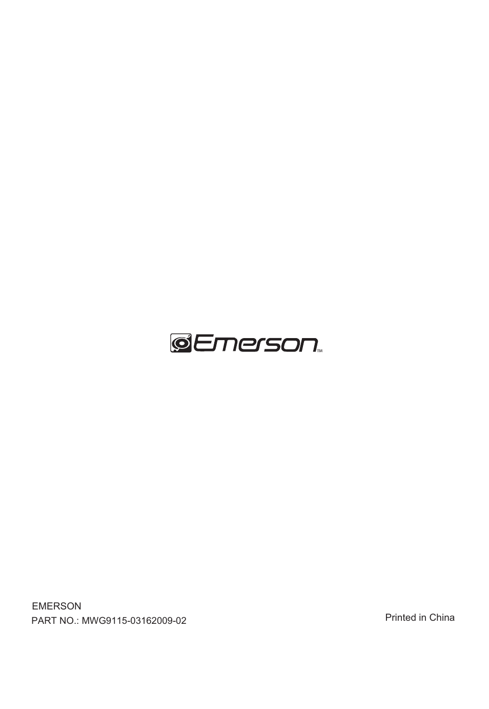 Emerson MWG9115SL User Manual | Page 30 / 30