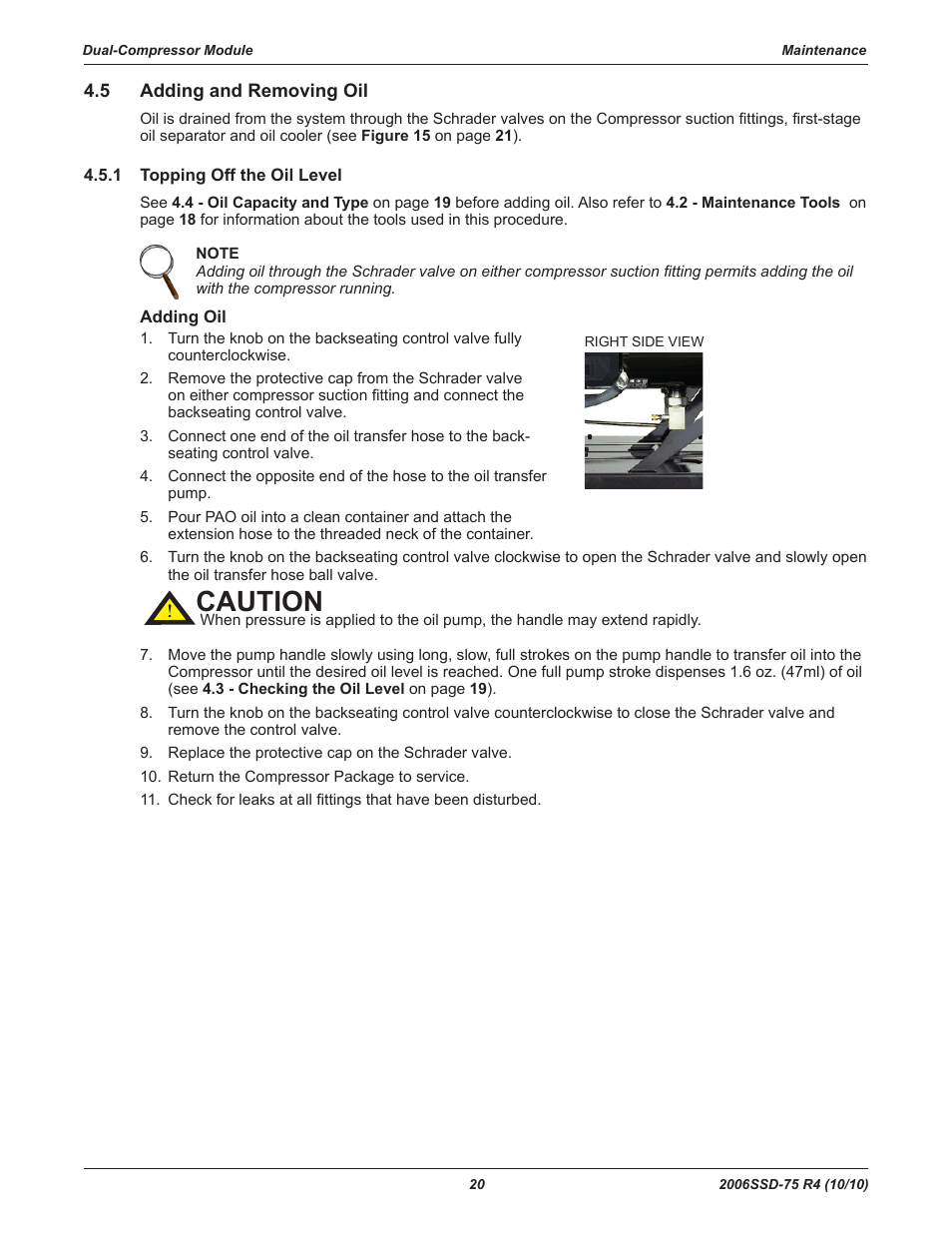 Caution | Emerson SCROLL SZO44 User Manual | Page 26 / 42