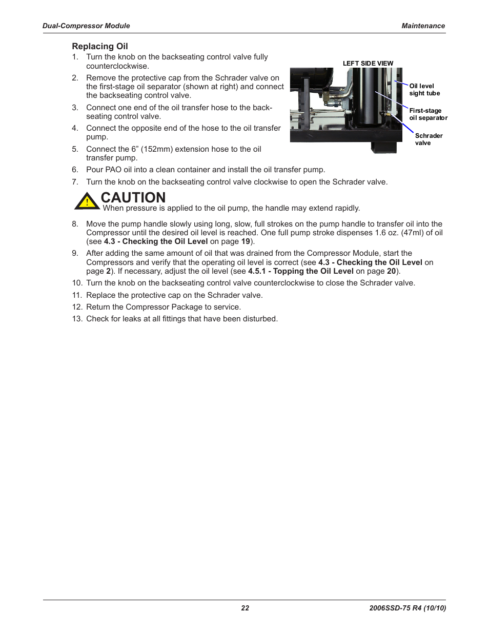 Caution | Emerson SCROLL SZO44 User Manual | Page 28 / 42