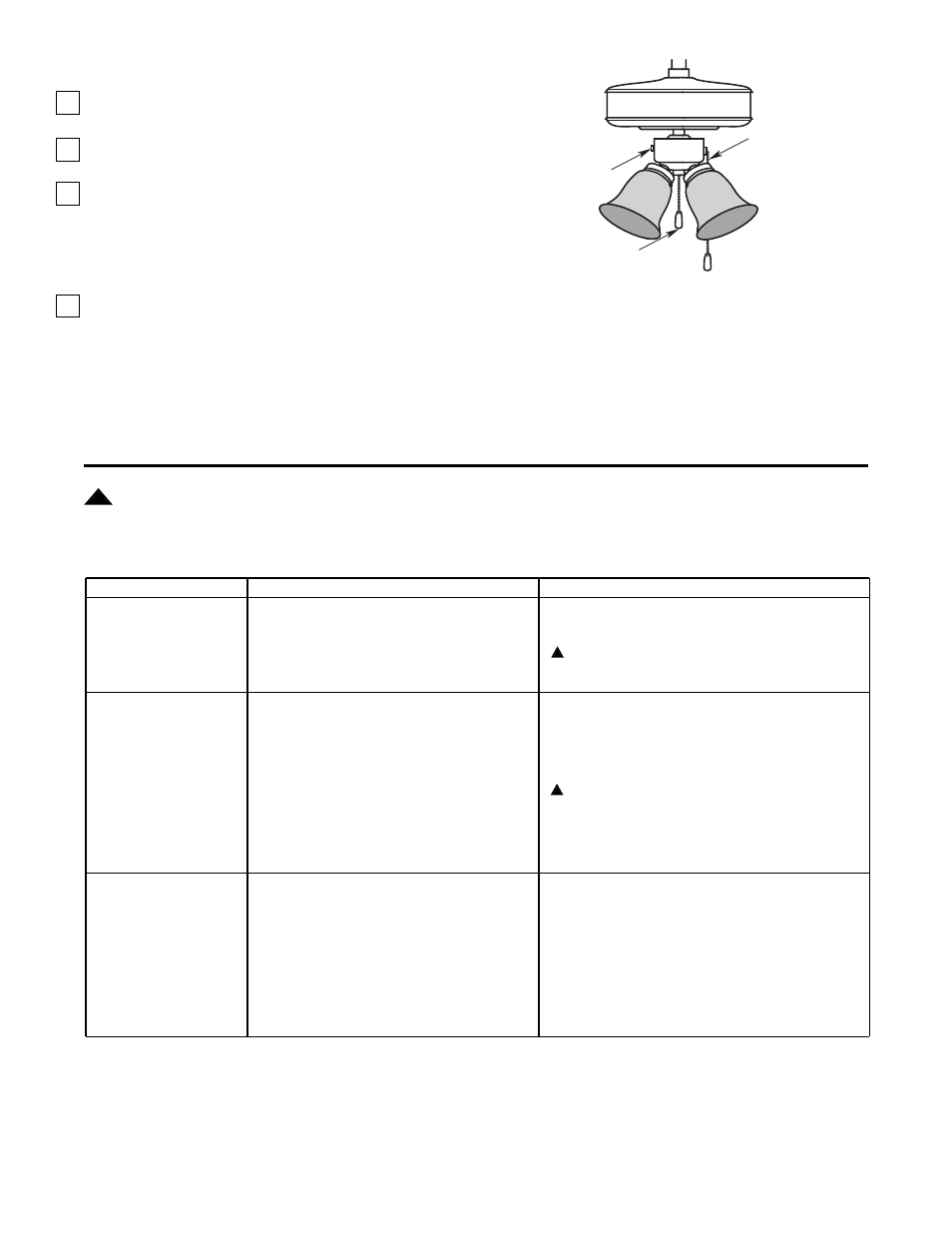 Using your ceiling fan, Trouble shooting | Emerson CF711PB00 User Manual | Page 9 / 12
