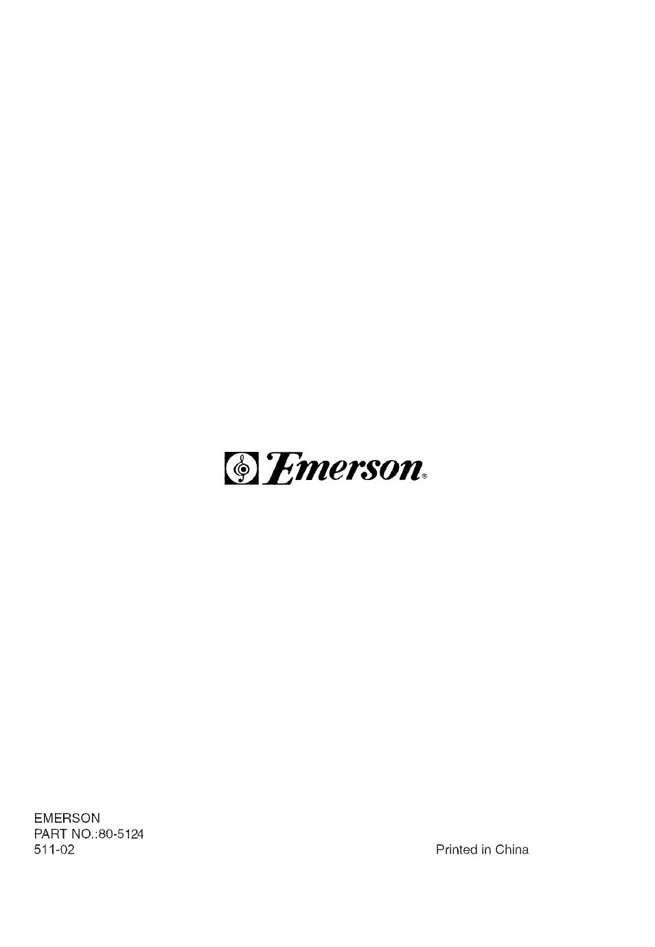 Emerson | Emerson MW8117W User Manual | Page 30 / 30