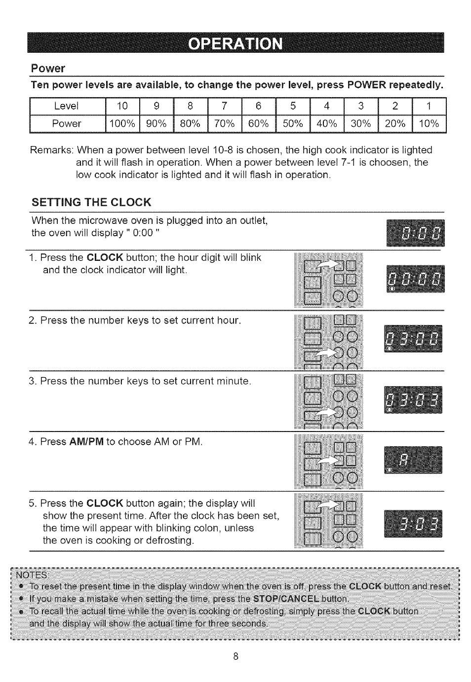 L...ii, Operation, Oo 1 | Emerson MW8117W User Manual | Page 9 / 30