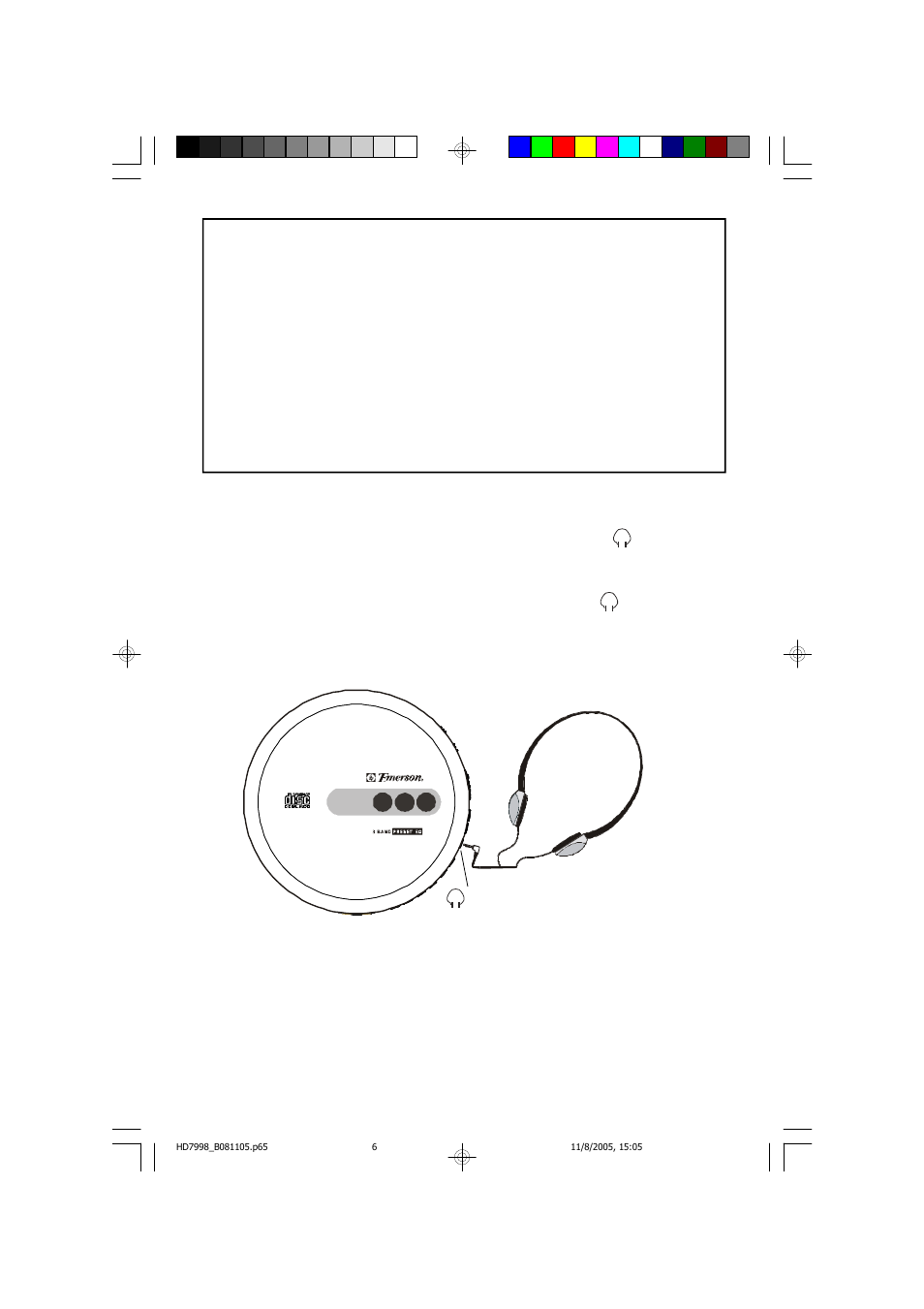 Connecting the stereo headphones | Emerson Radio HD7998 User Manual | Page 7 / 19