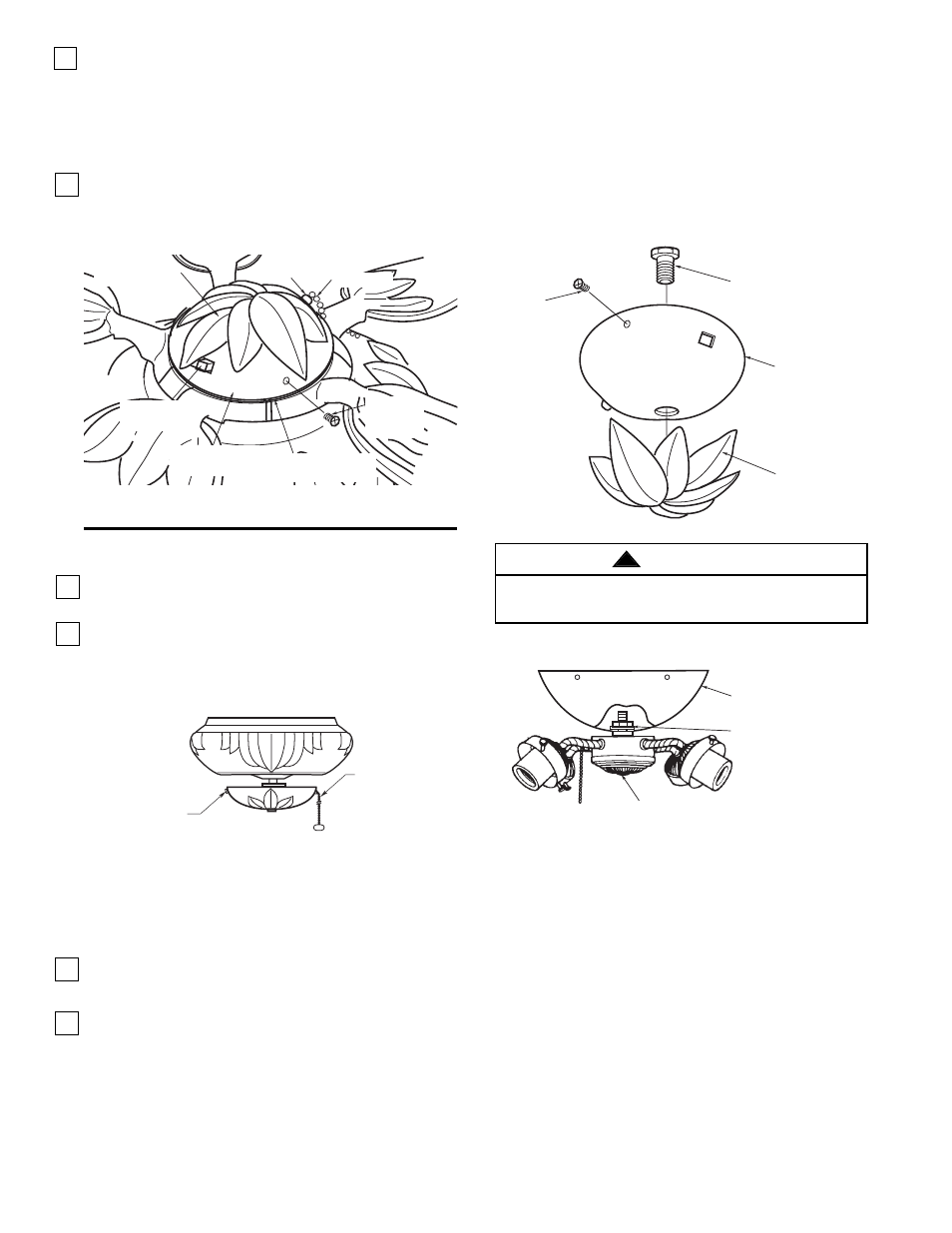 Attaching light kit, Using your ceiling fan, Warning | Emerson CF2500HTW01 User Manual | Page 12 / 16