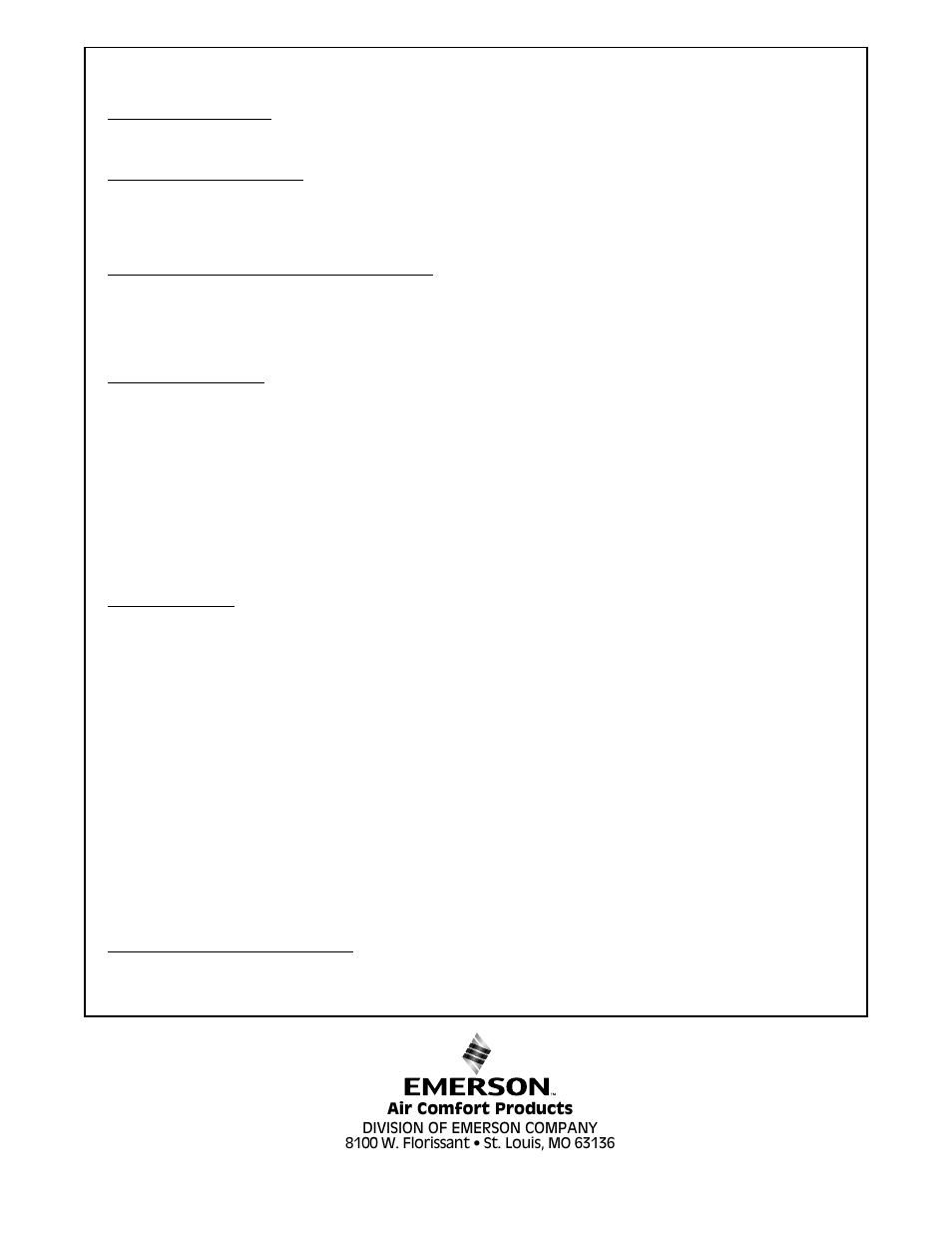 Emerson CF2500HTW01 User Manual | Page 16 / 16