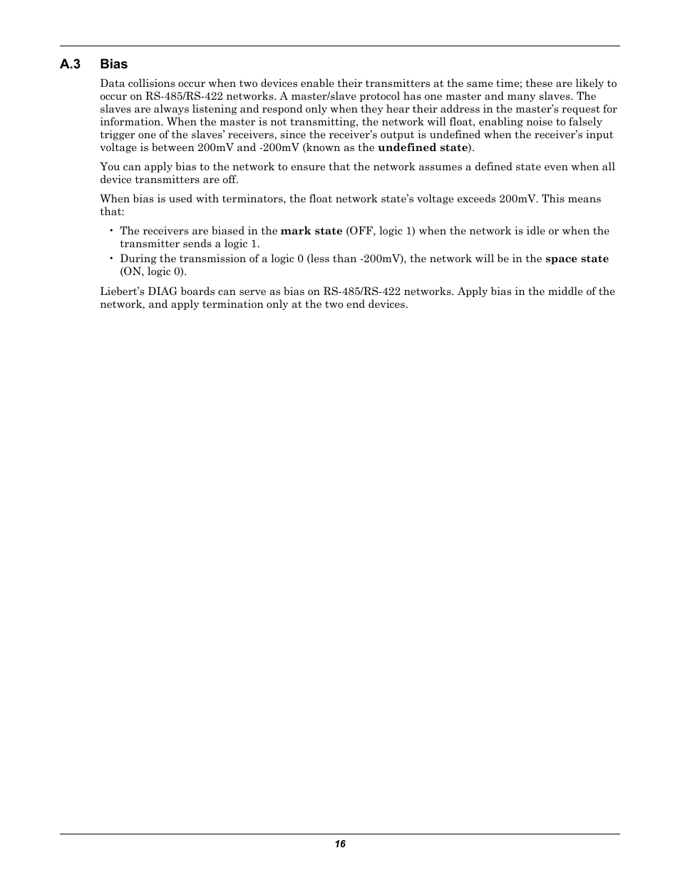 A.3 bias, Bias | Emerson SiteLink-12E User Manual | Page 20 / 24