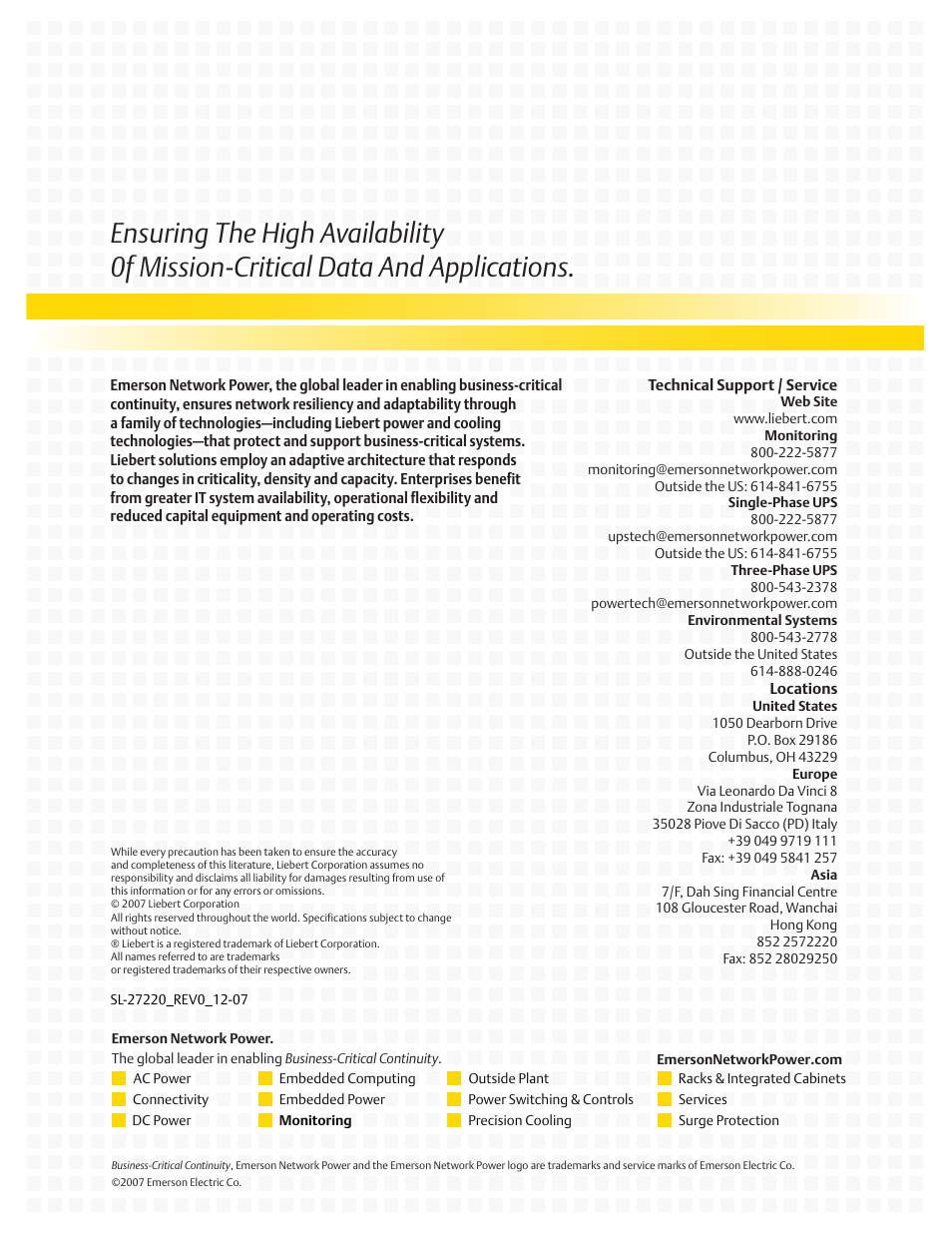 Emerson SiteLink-12E User Manual | Page 24 / 24