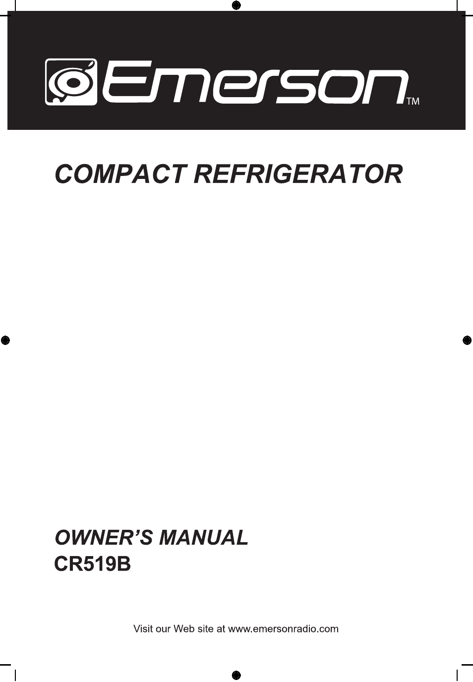 Emerson Radio CR519B User Manual | 12 pages