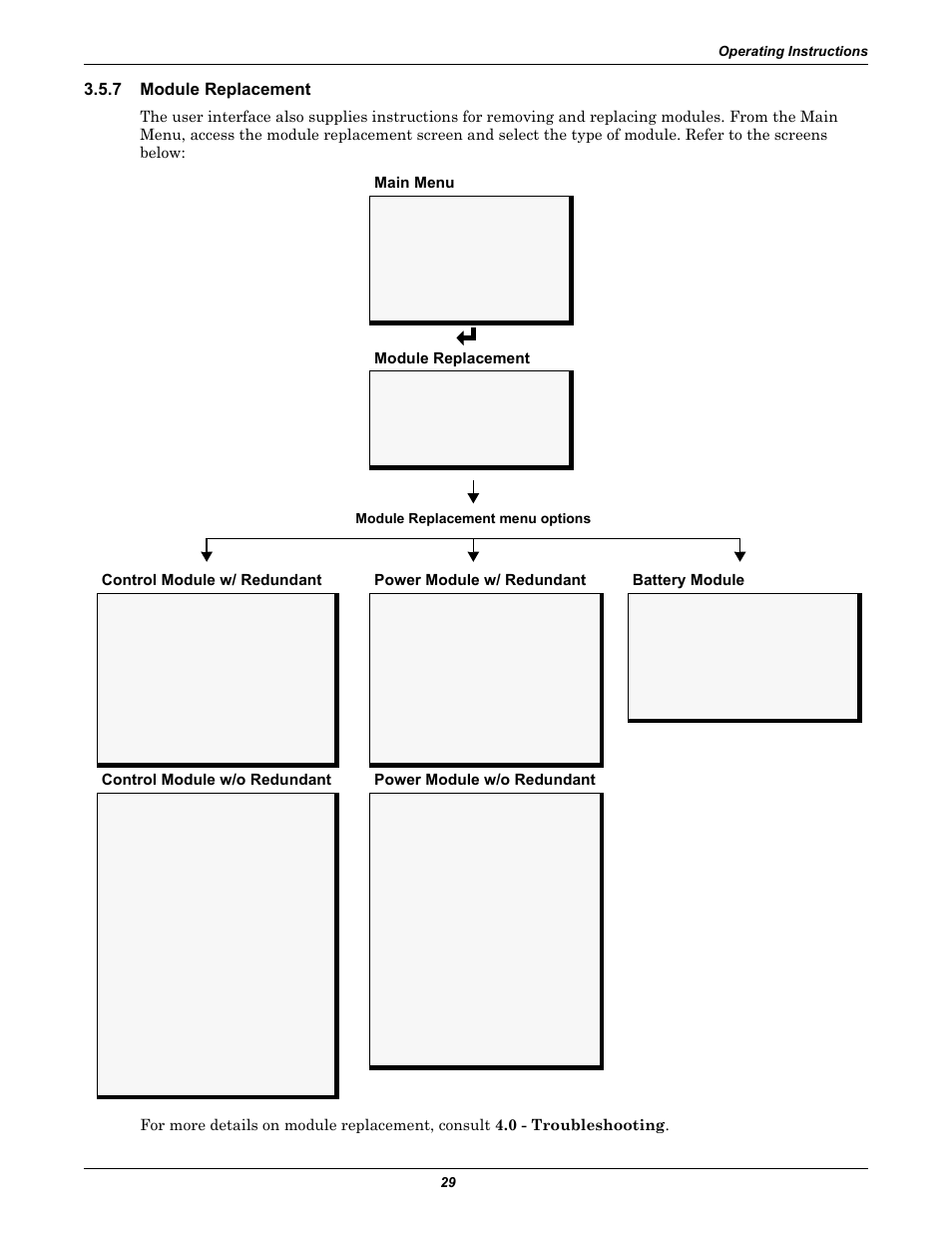 7 module replacement, Module replacement | Emerson Nfinity 208 User Manual | Page 33 / 44