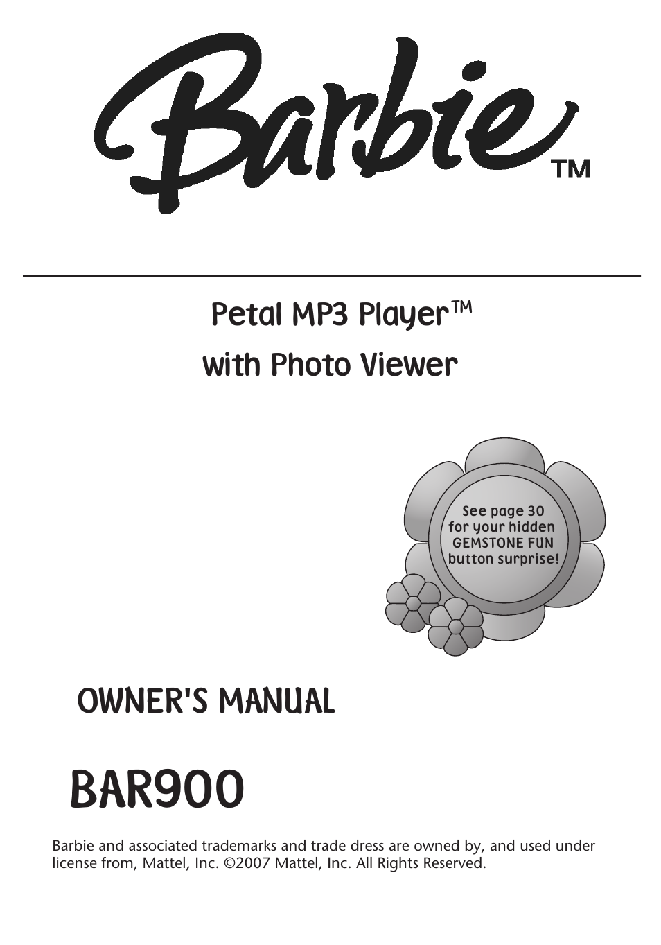 Emerson Radio Barbie BAR900 User Manual | 35 pages