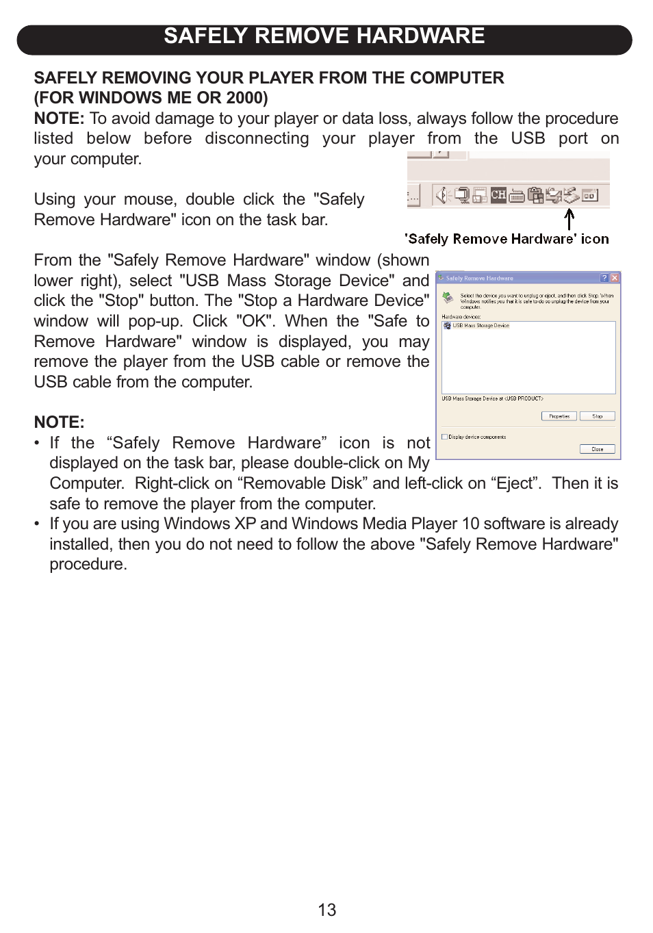 Safely remove hardware | Emerson Radio Barbie BAR900 User Manual | Page 14 / 35