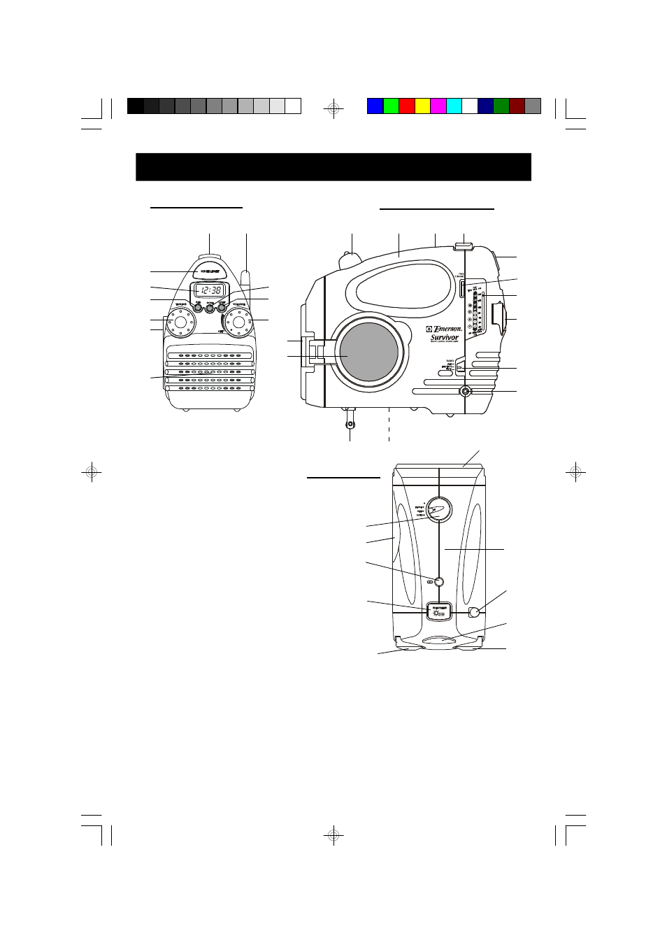 Location of controls and indicators | Emerson Radio RP3228SL User Manual | Page 8 / 23