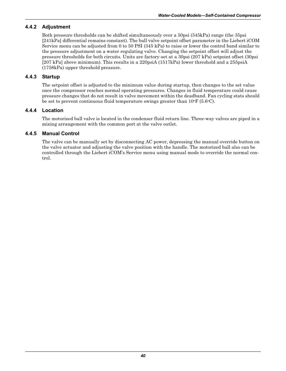 2 adjustment, 3 startup, 4 location | 5 manual control, Adjustment, Startup, Location, Manual control | Emerson 3000 User Manual | Page 46 / 88