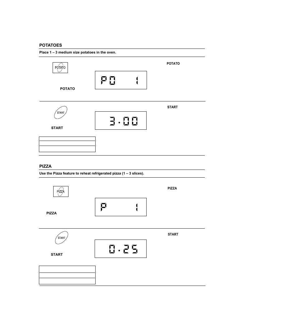 14 potatoes, Pizza | Emerson MW8108BSC User Manual | Page 15 / 39