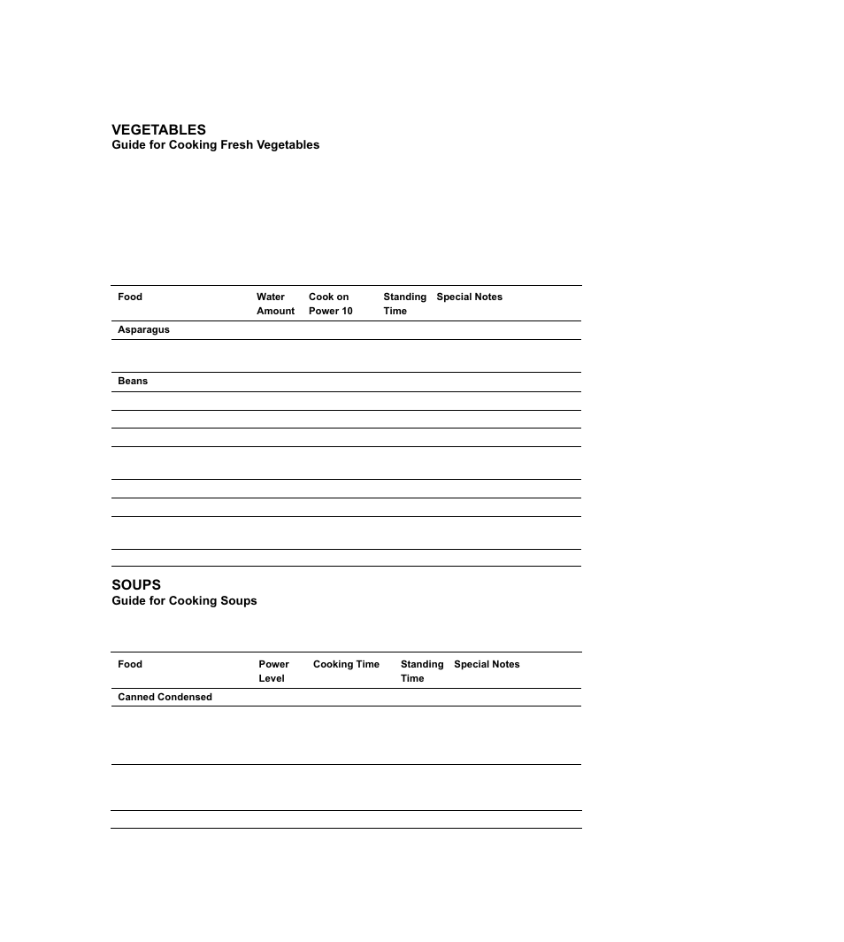 Vegetables, Soups | Emerson MW8108BSC User Manual | Page 29 / 39