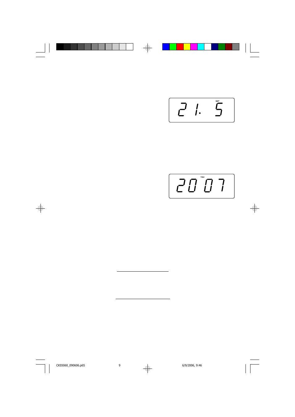 Date display, Year display, British summer and leap year adjustments | Emerson Radio CKS5060S User Manual | Page 10 / 24