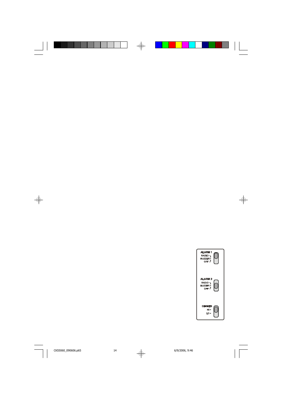 Wake to buzzer (crescendo alarm), Radio and buzzer operation | Emerson Radio CKS5060S User Manual | Page 15 / 24