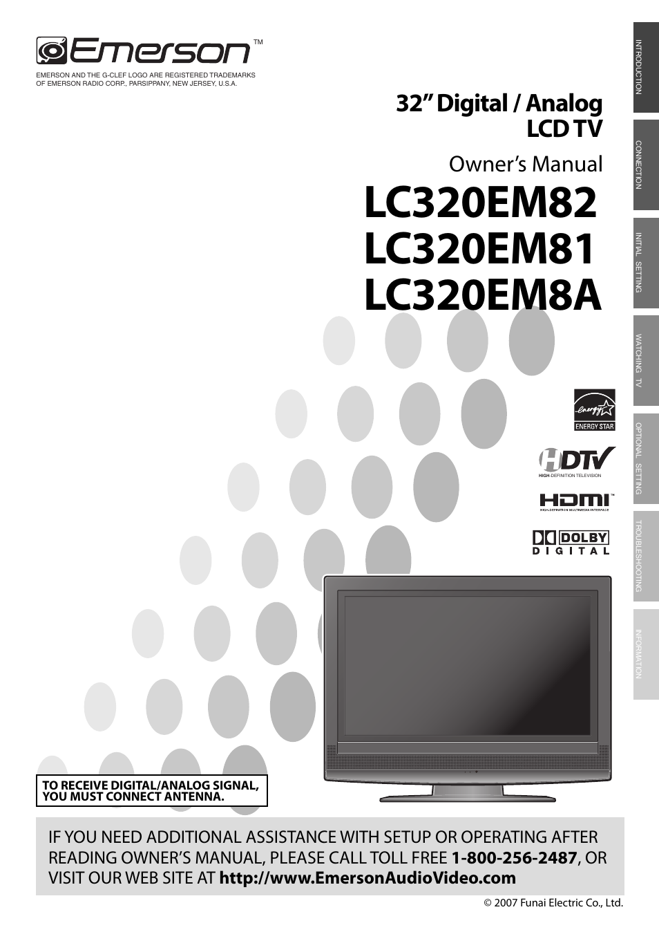 Emerson LC320EM81 User Manual | 72 pages