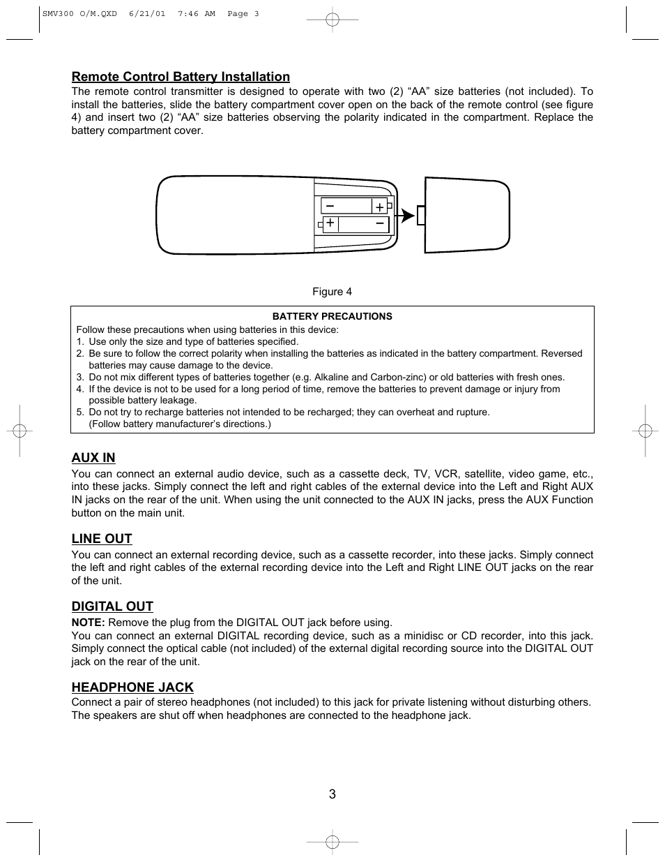 Emerson Radio SCOTT SMV300 User Manual | Page 4 / 21