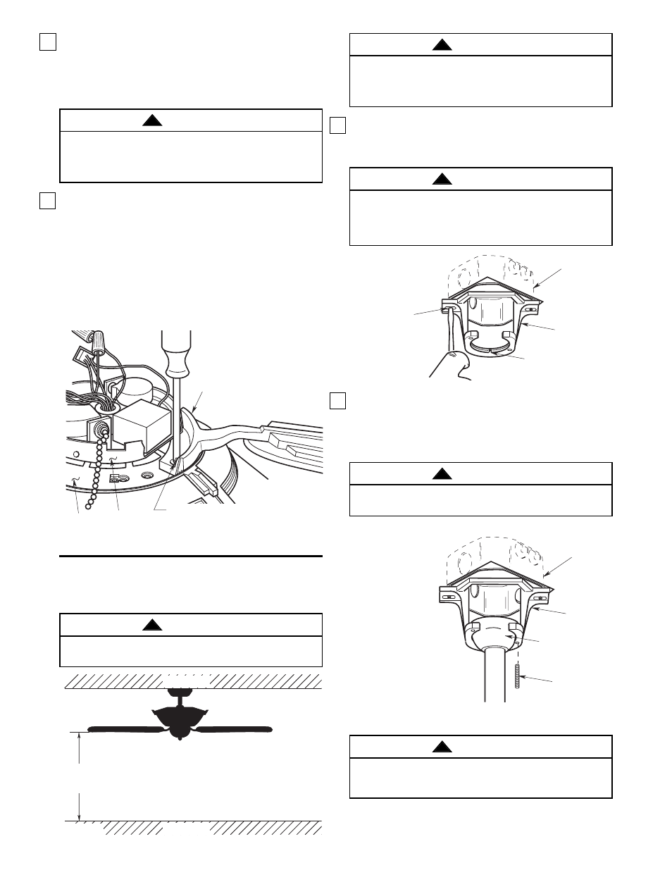 How to hang your ceiling fan | Emerson CF2400WB00 User Manual | Page 6 / 12