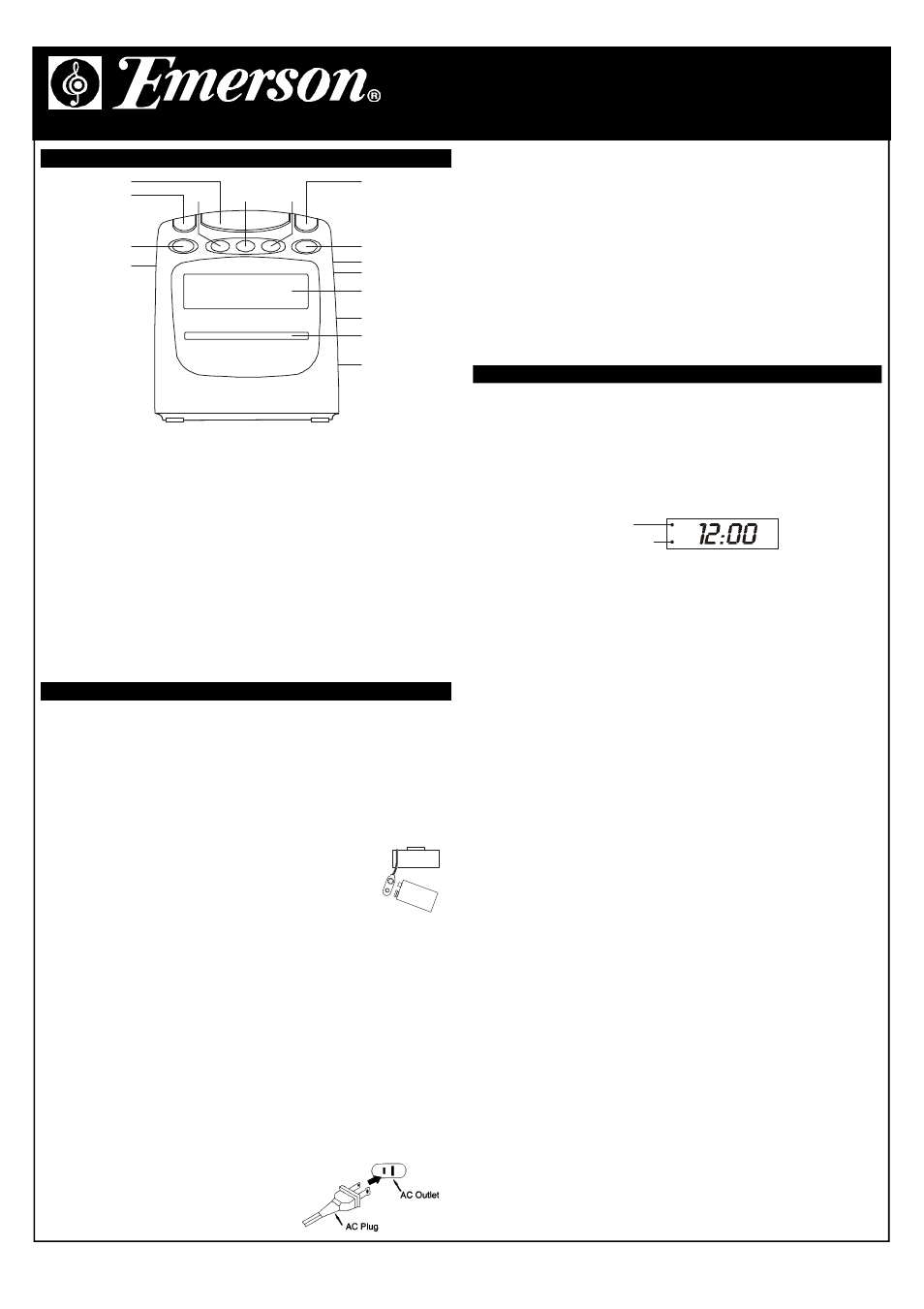 Emerson Radio CK9902 User Manual | 2 pages