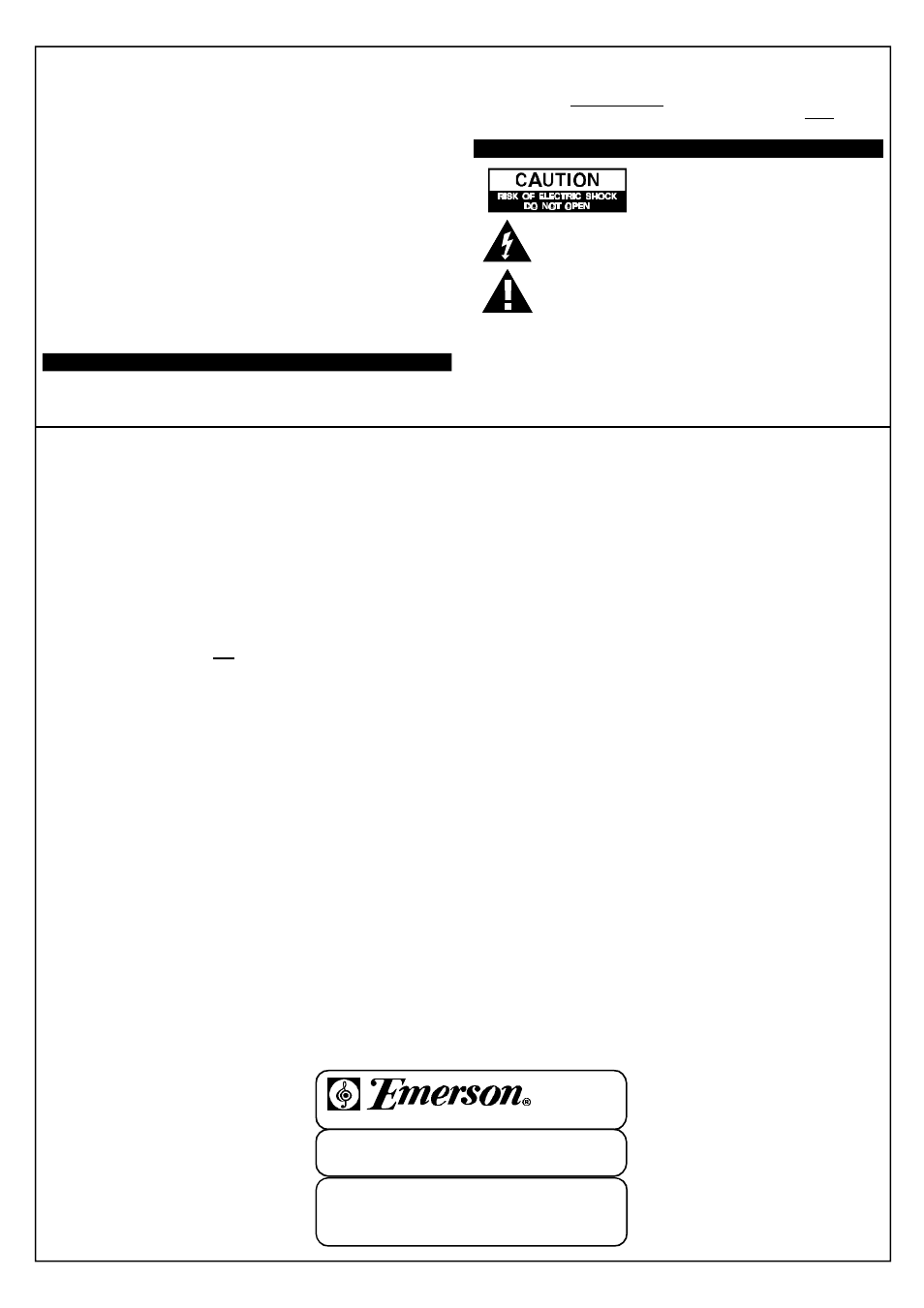 Emerson radio corp. limited warranty | Emerson Radio CK9902 User Manual | Page 2 / 2