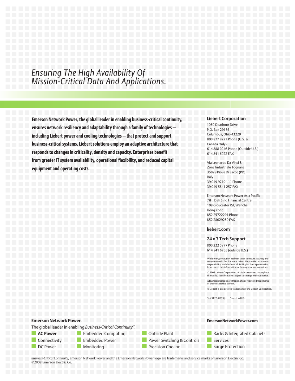 Emerson 6 kVA User Manual | Page 16 / 16