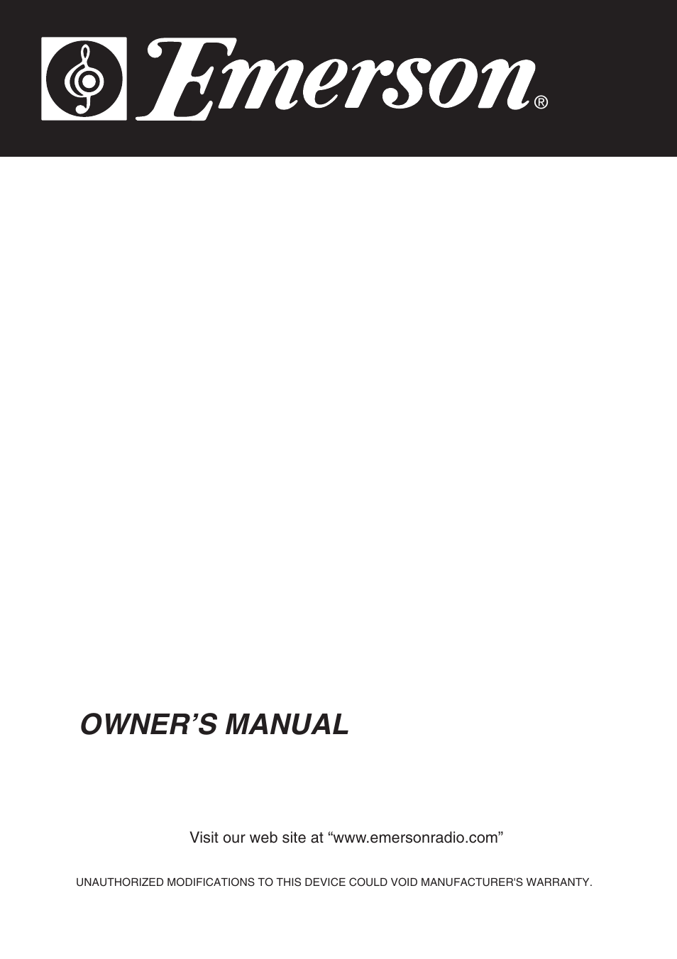 Emerson Radio MW8119SBM User Manual | 32 pages