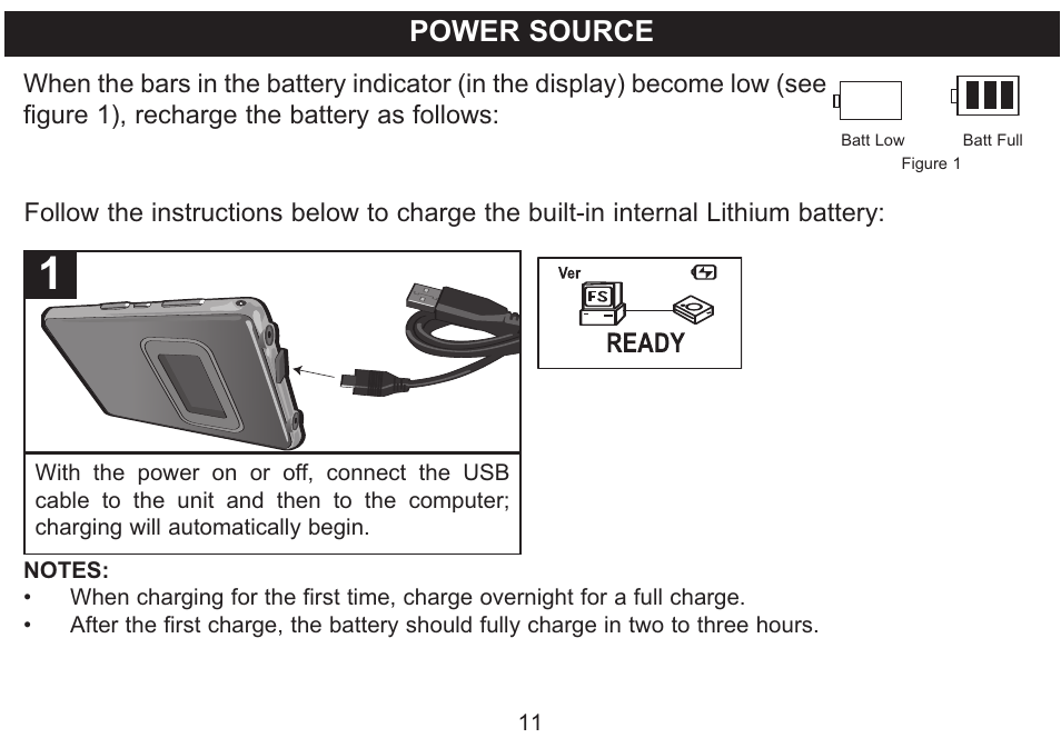 Power source | Emerson Radio MP530 User Manual | Page 12 / 36