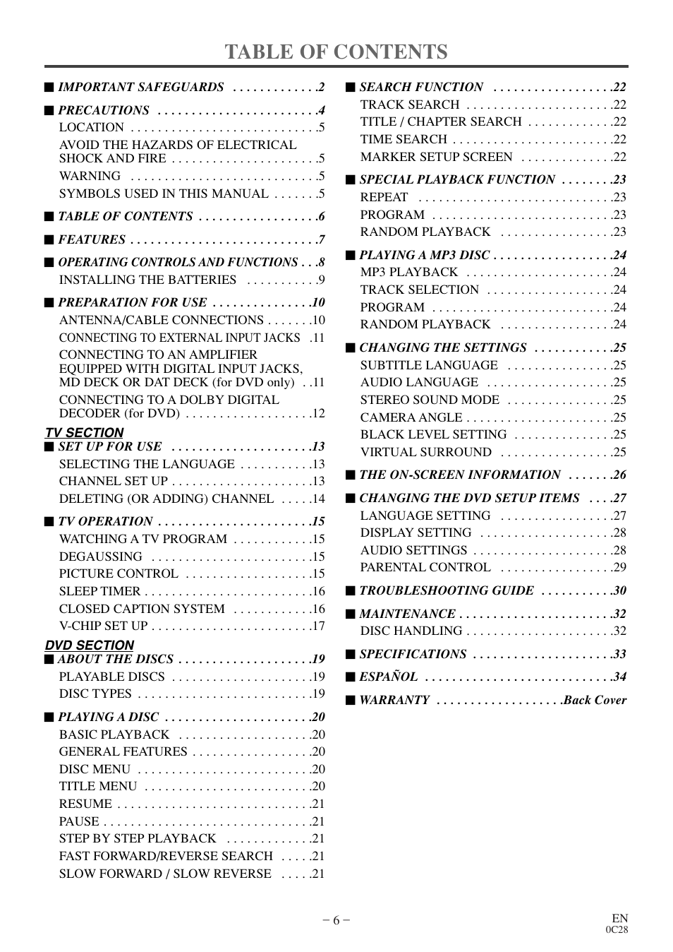 Emerson EWC20D4 User Manual | Page 6 / 40