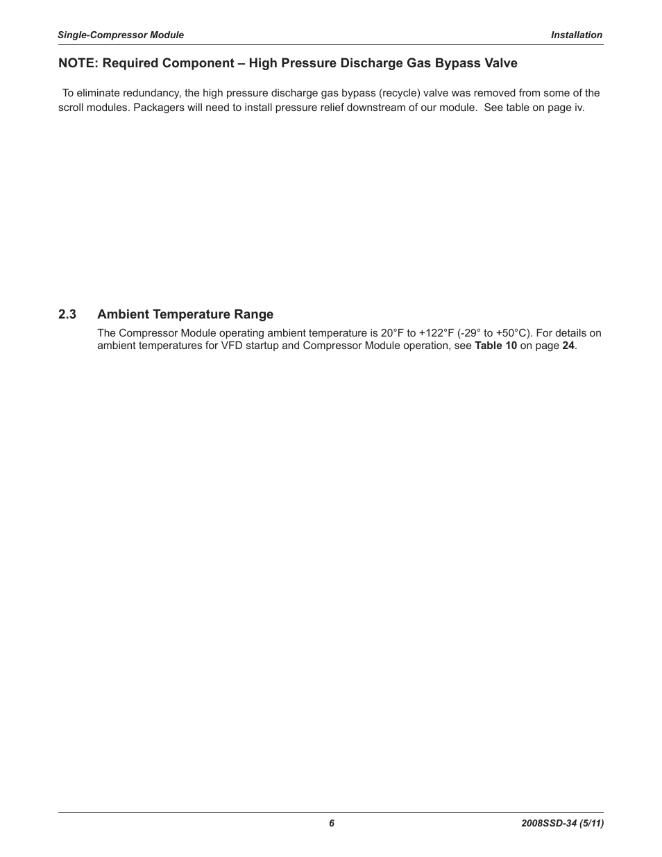 Emerson COPELAND SCROLL SZO22 User Manual | Page 12 / 34