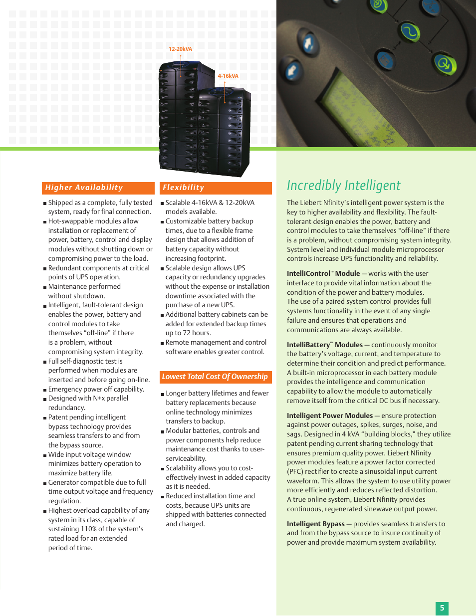 Incredibly intelligent | Emerson 4-16kVA User Manual | Page 5 / 8