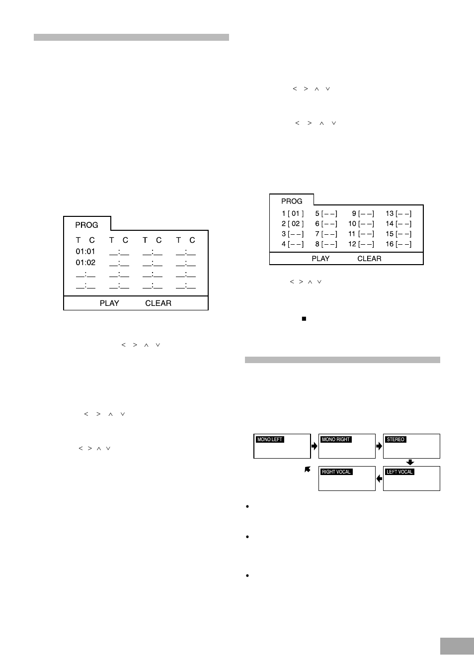 Program play programmed playback (dvd/cd), Changing the audio output signal audio cds | Emerson SB325 User Manual | Page 21 / 36