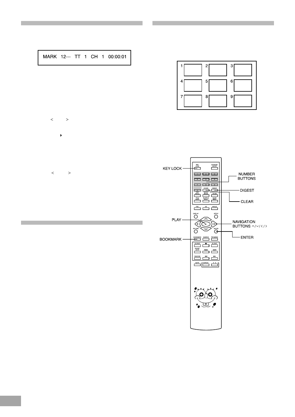 Bookmark, Key lock, Digest | Emerson SB325 User Manual | Page 32 / 36