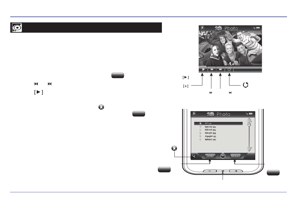 Photos, Viewing pictures | Emerson TOUCH SCREEN EMP588-4 User Manual | Page 22 / 31