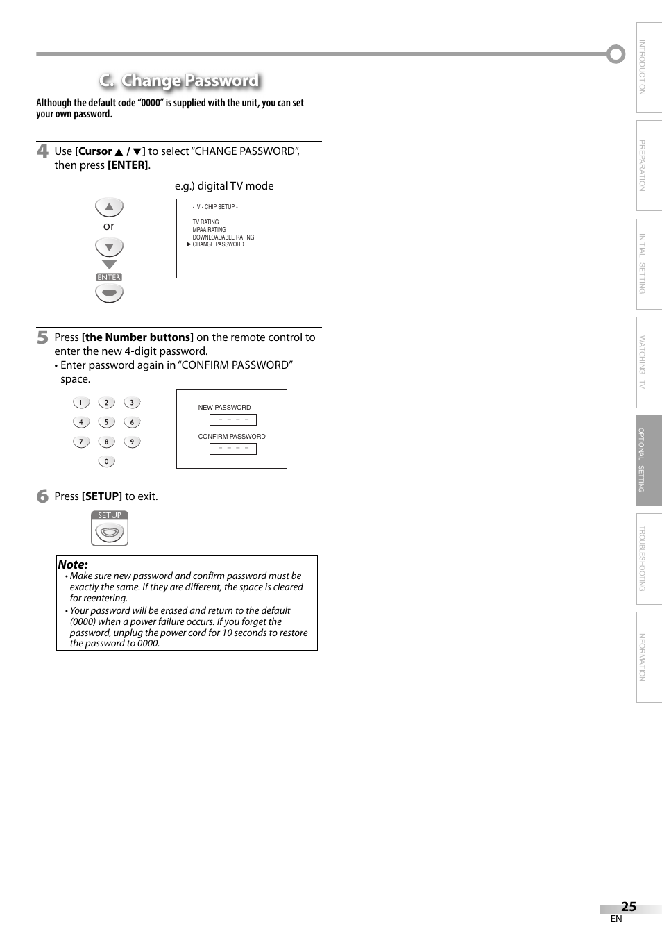 C. change password | Emerson SLC195EM8 User Manual | Page 25 / 60