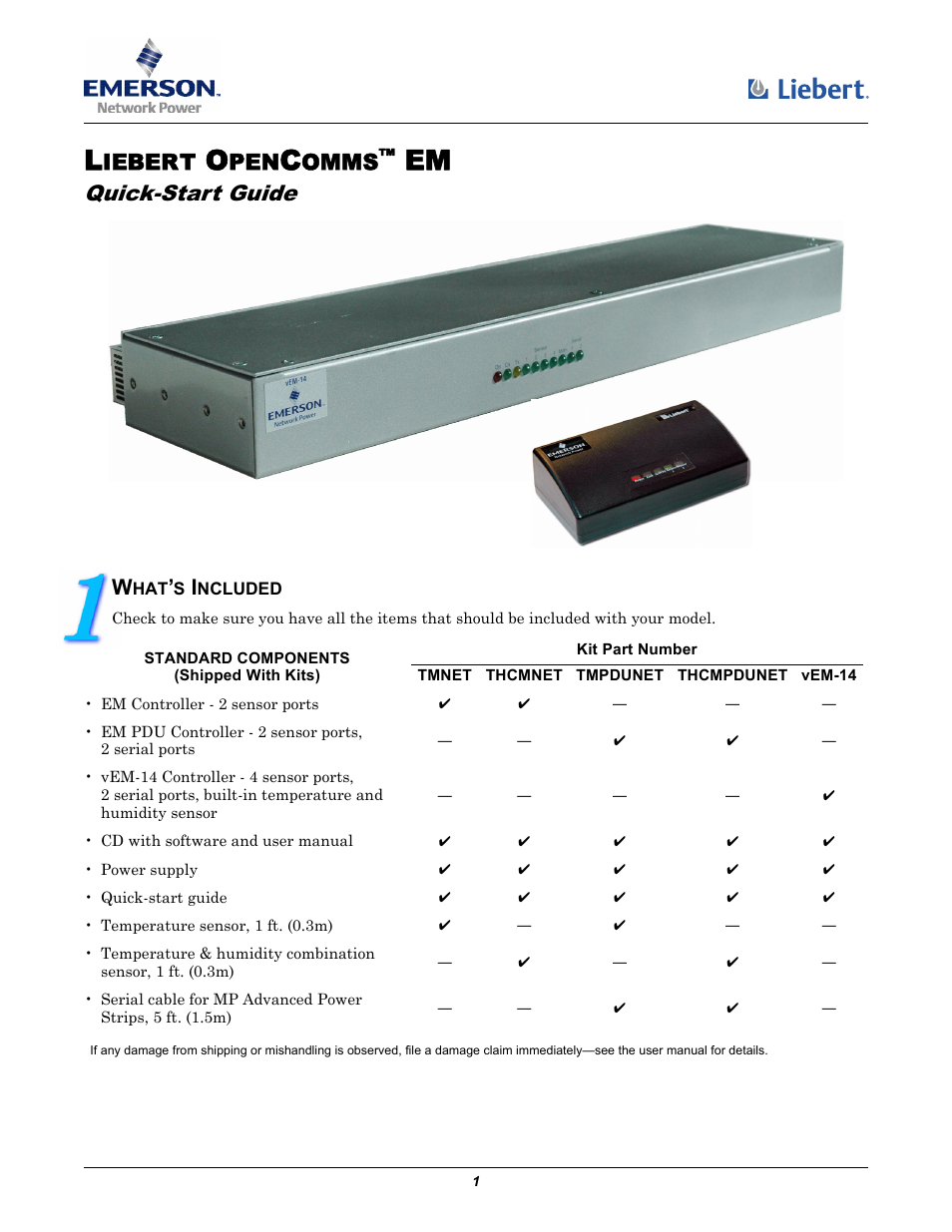 Emerson LIEBERT OPENCOMMS EM User Manual | 4 pages