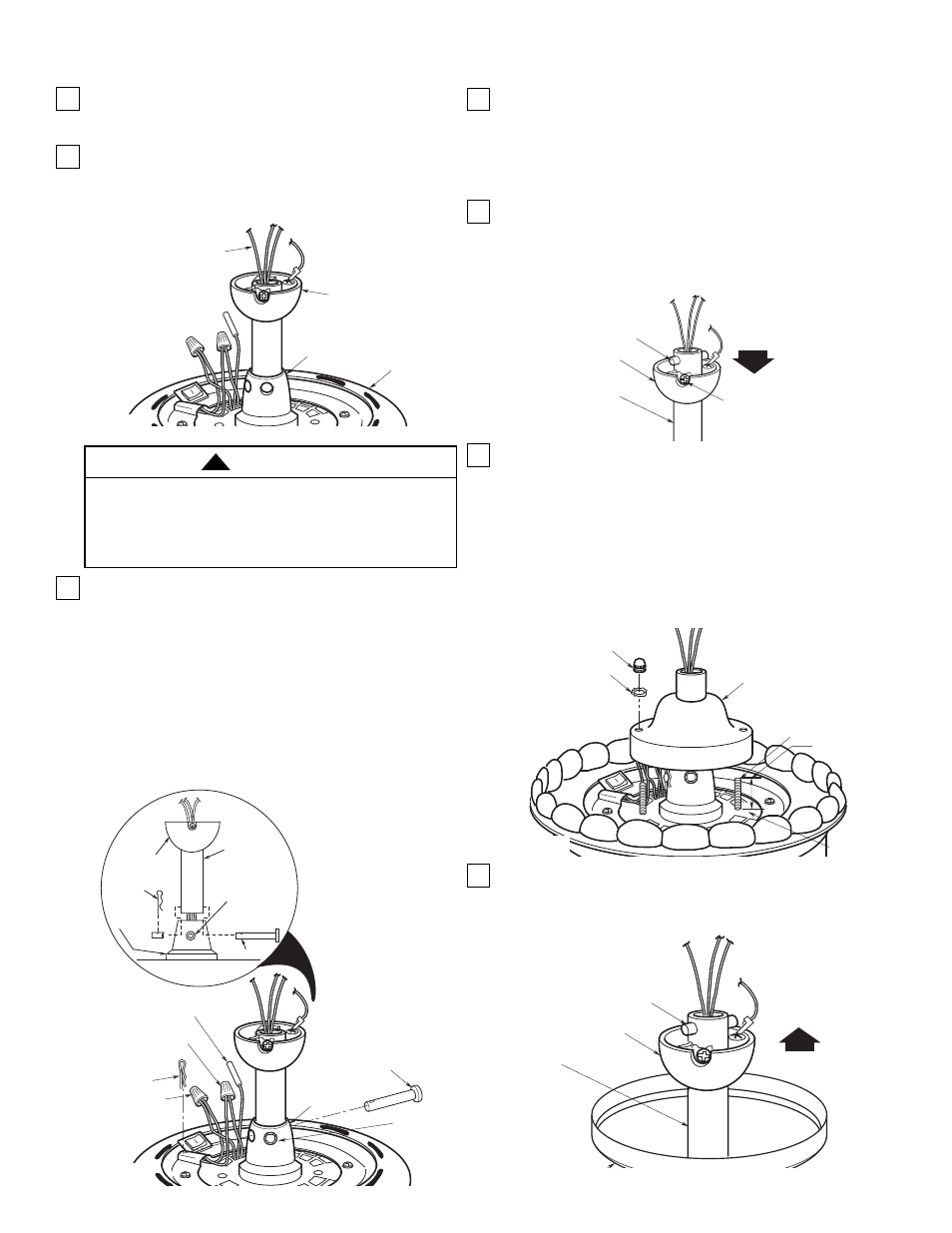 Assembly instructions, Warning | Emerson CF2000PW02 User Manual | Page 4 / 12