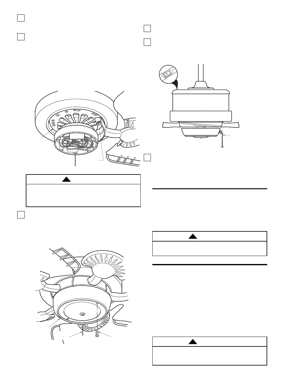 Using your ceiling fan, Attaching light kit, Maintenance | Emerson CF2000PW02 User Manual | Page 7 / 12