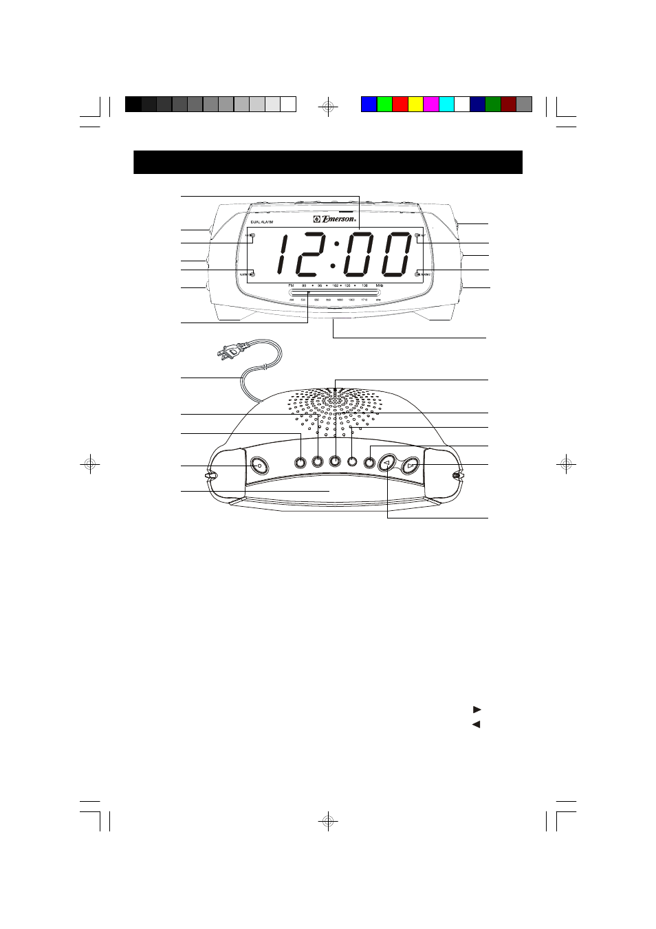 Location of controls and indicators | Emerson Radio CK5250 User Manual | Page 7 / 17