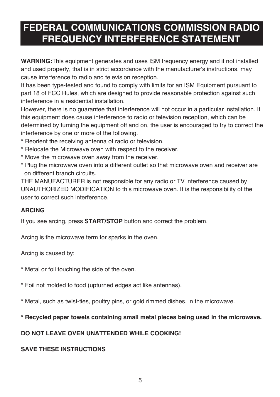 Emerson Radio MW8121SL User Manual | Page 6 / 32