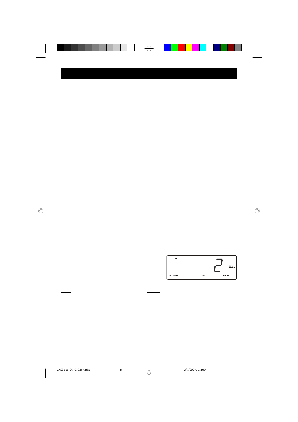 Setting the time, the first time | Emerson Radio CKS3516 User Manual | Page 9 / 27