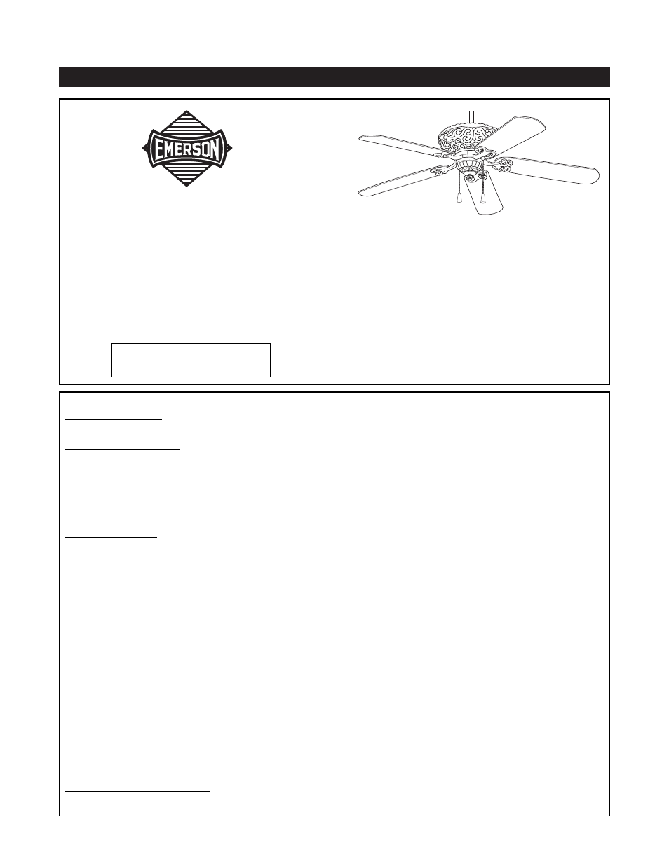 Emerson CF670WB00 User Manual | 8 pages