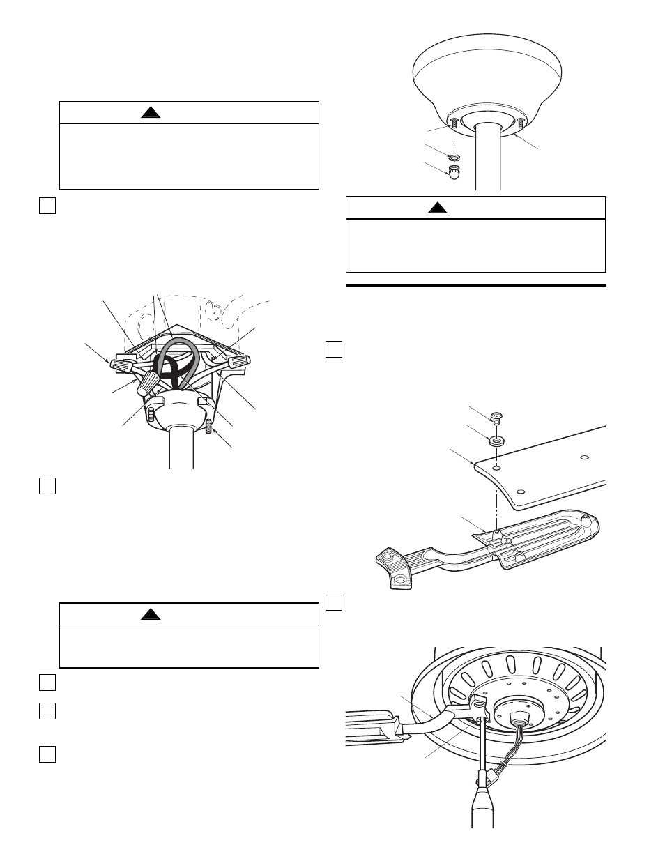 Wiring your ceiling fan, Final assembly of the ceiling fan, Warning | Emerson CF960CK 00 User Manual | Page 6 / 12