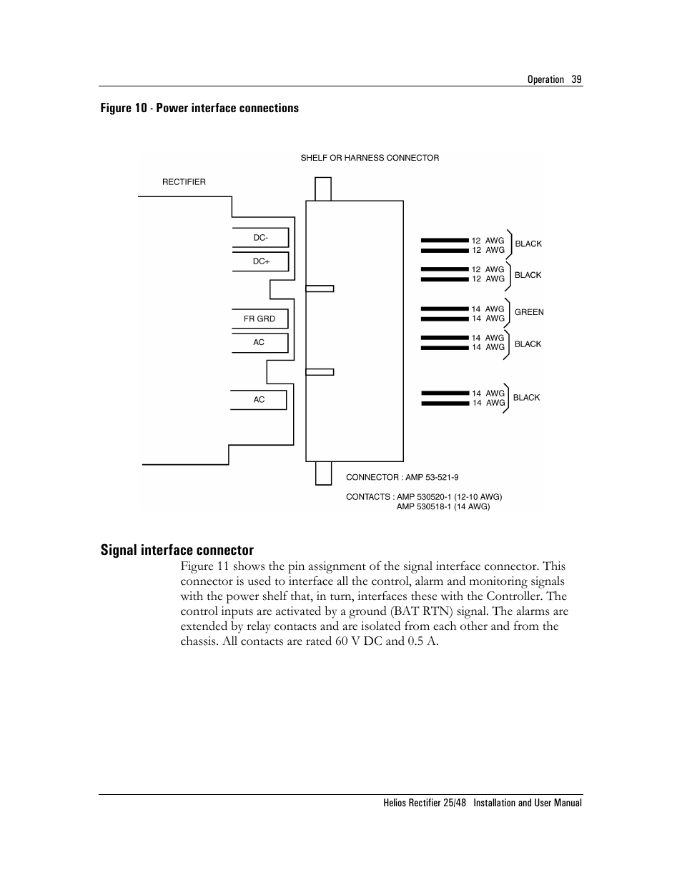 Signal interface connector, Figure 10 - power interface connections | Emerson NT5C06D User Manual | Page 39 / 56