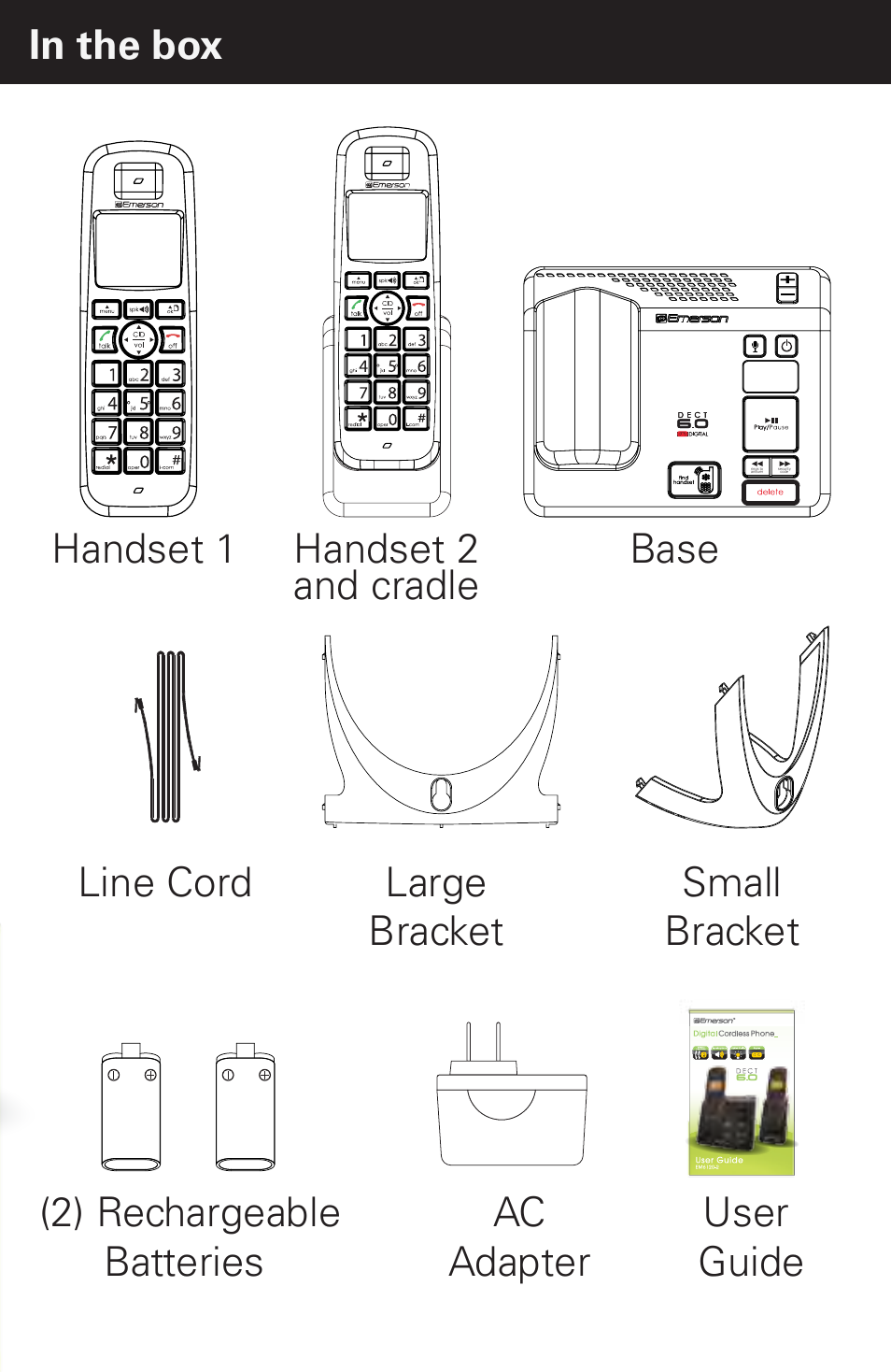 Installing the battery, Installing the bracket, Wall mounting | Emerson EM6120-2 User Manual | Page 2 / 28