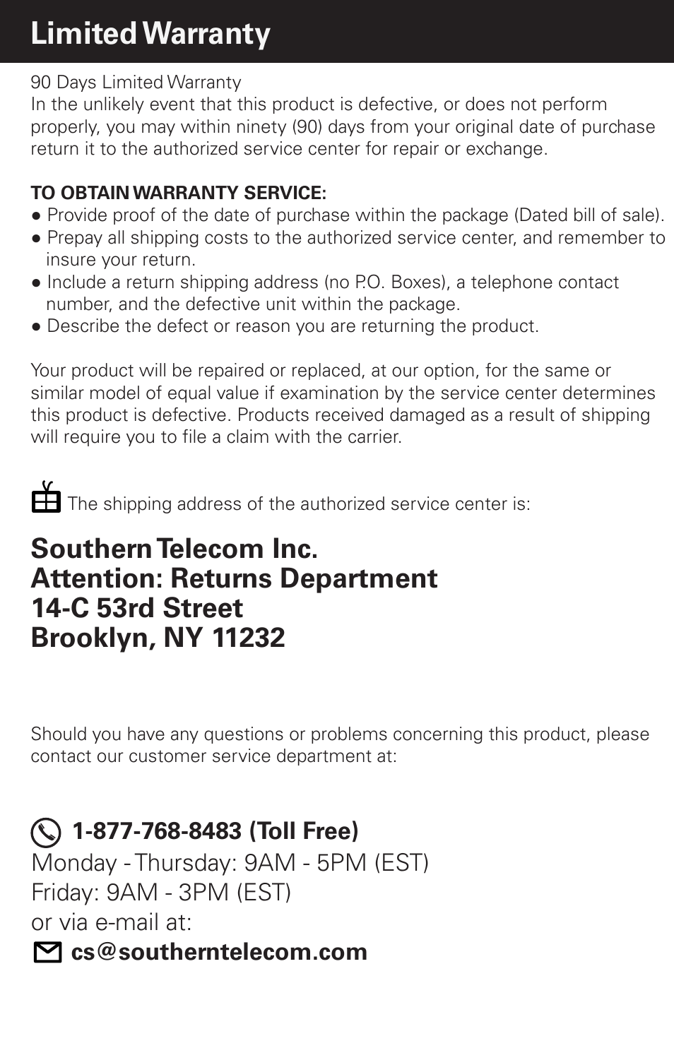 Limited warranty | Emerson EM6120-2 User Manual | Page 27 / 28